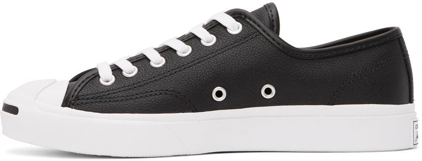 商品Converse|Black Leather Jack Purcell OX Sneakers,价格¥609,第5张图片详细描述