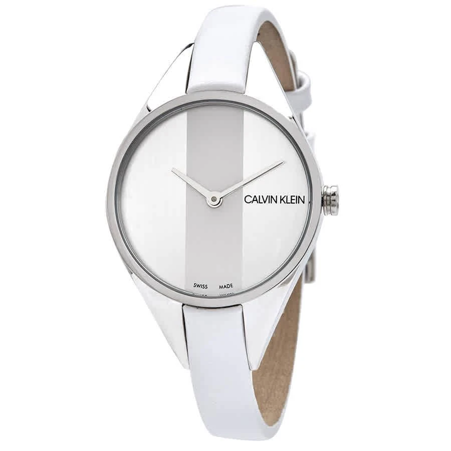 商品Calvin Klein|Calvin Klein Rebel Quartz White and Silver Dial Ladies Watch K8P231L6,价格¥262,第1张图片