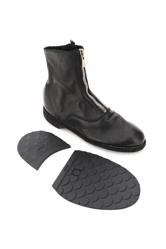FRONT ZIP LEATHER ANKLE BOOTS商品第4张图片规格展示