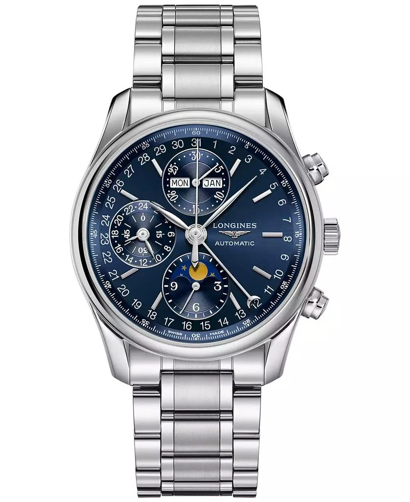 商品Longines|Men's Swiss Automatic Master Stainless Steel Bracelet Watch 40mm,价格¥26578,第1张图片