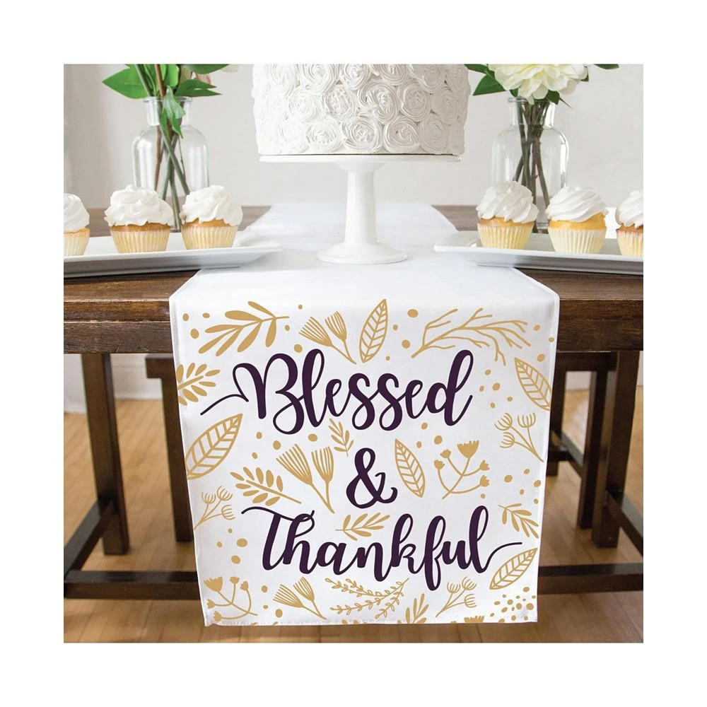 商品Big Dot of Happiness|Elegant Thankful for Friends Friendsgiving Decor Cloth Table Runner 13" x 70",价格¥201,第3张图片详细描述