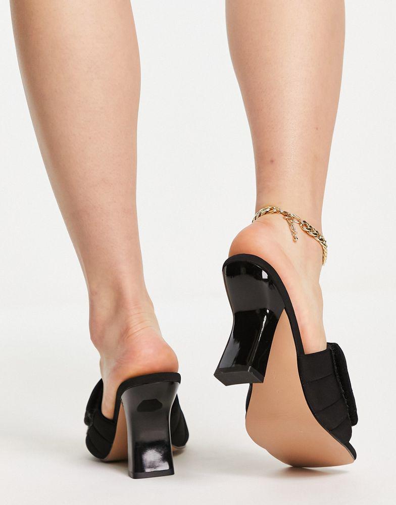 Topshop Ross padded heeled sandal in black商品第2张图片规格展示