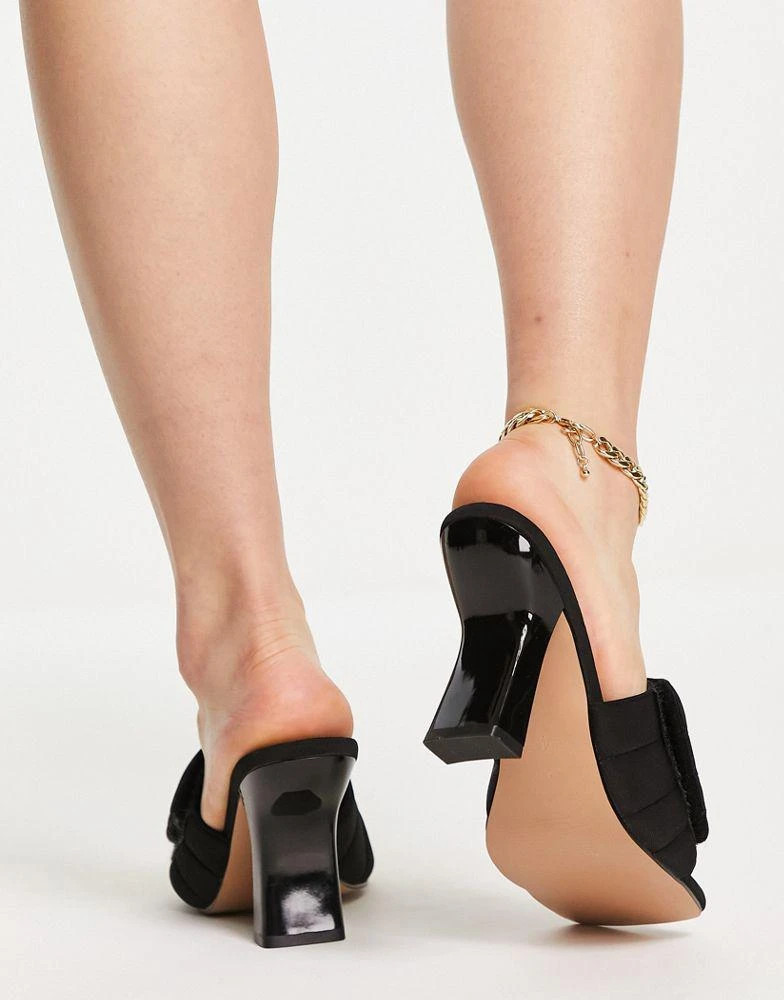 商品Topshop|Topshop Ross padded heeled sandal in black,价格¥133,第2张图片详细描述