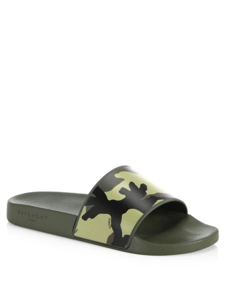 商品Givenchy|Camo Rubber Slides,价格¥1440,第1张图片