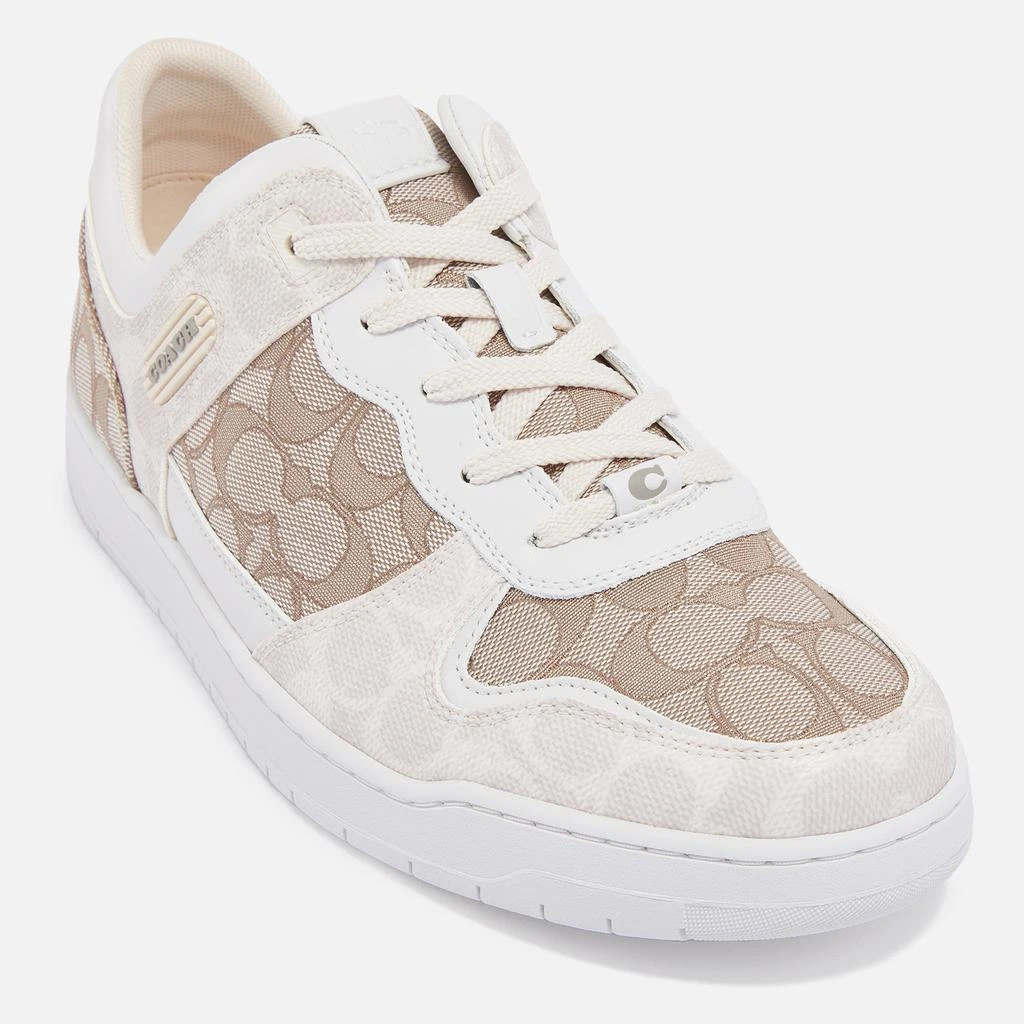 商品Coach|Coach Men's C201 Mixed Signature 1 Basket Jacquard-Canvas Trainers,价格¥2209,第4张图片详细描述