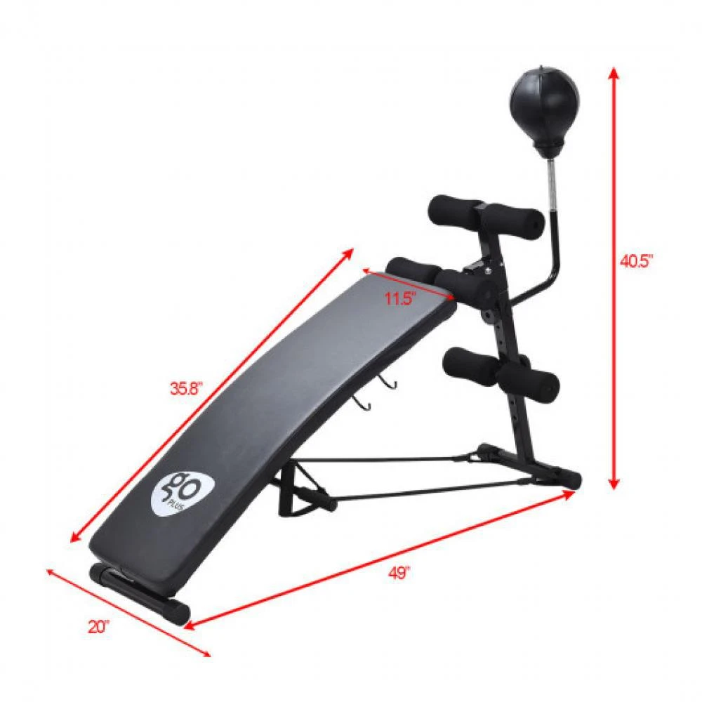 商品Hivvago|Adjustable Incline Curved Workout Fitness Sit Up Bench,价格¥677,第4张图片详细描述