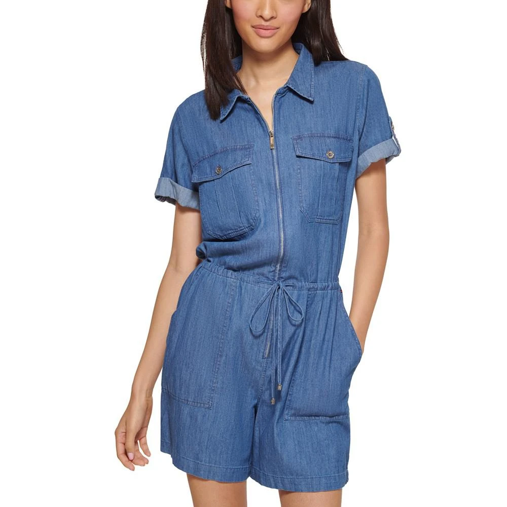 Tommy Hilfiger Chambray Utility Romper 1