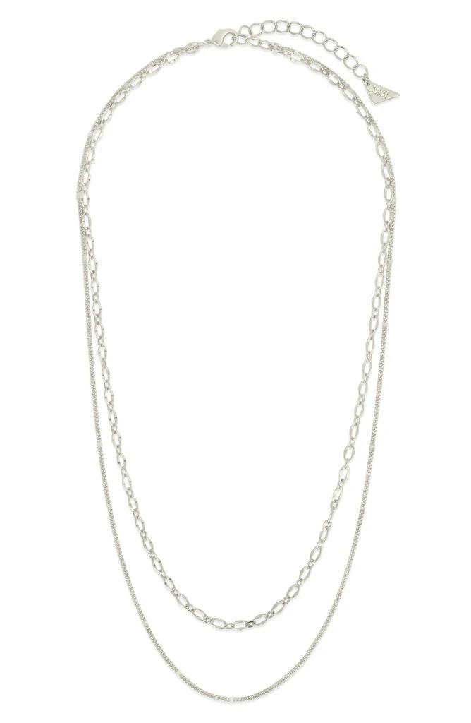 商品Sterling Forever|Serenity Mixed Chain Necklace,价格¥51,第1张图片