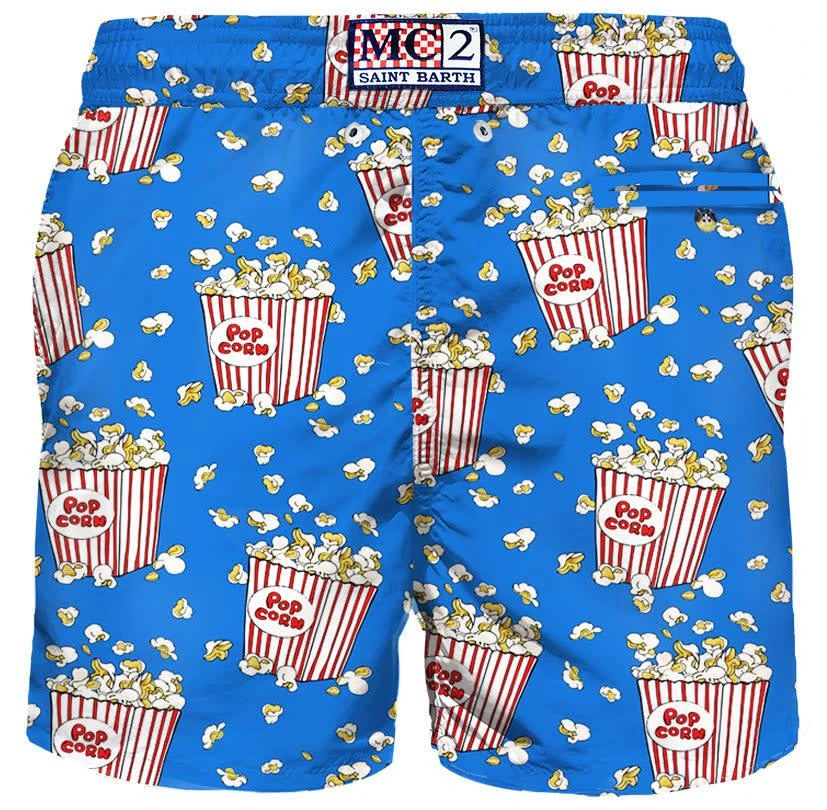 商品Mc2 Saint Barth|Light Fabric Man Swim Shorts With Pop Corn Print,价格¥1033,第2张图片详细描述