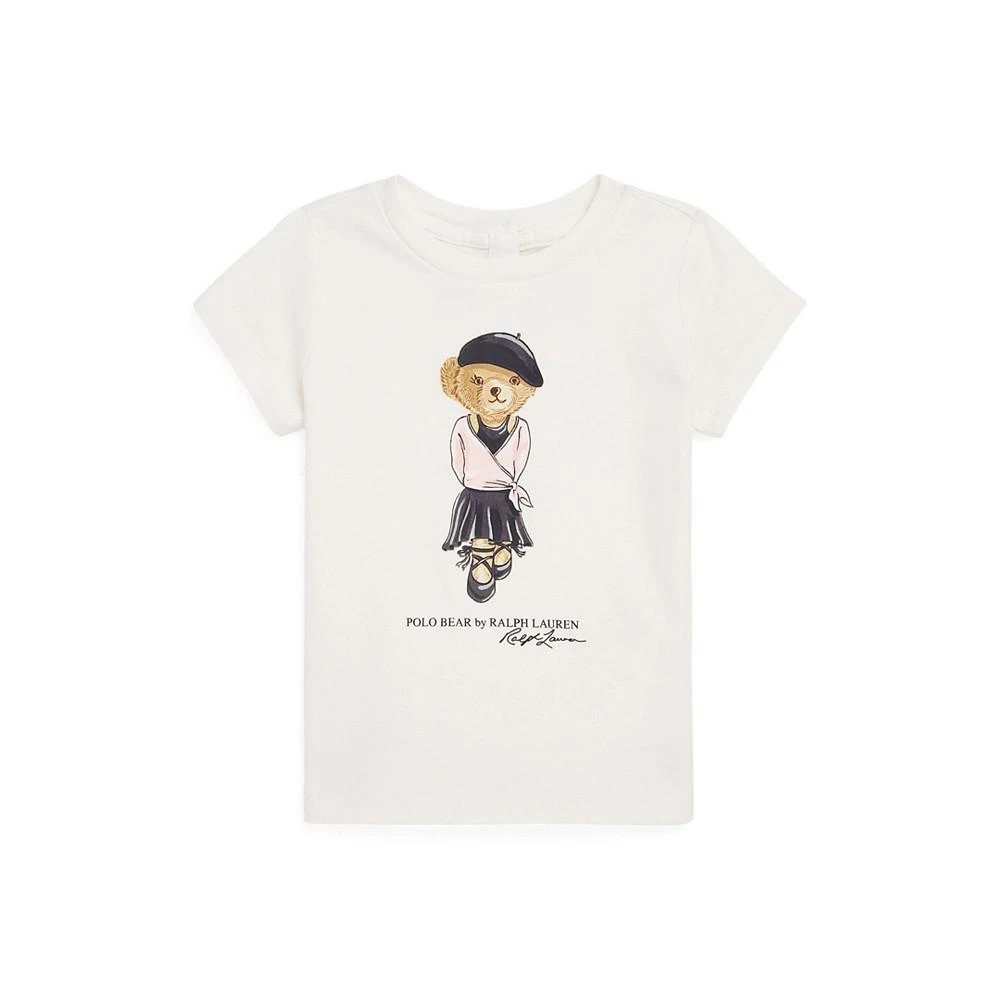 商品Ralph Lauren|Baby Girls Polo Bear Short Sleeve Jersey T-shirt,价格¥136,第1张图片