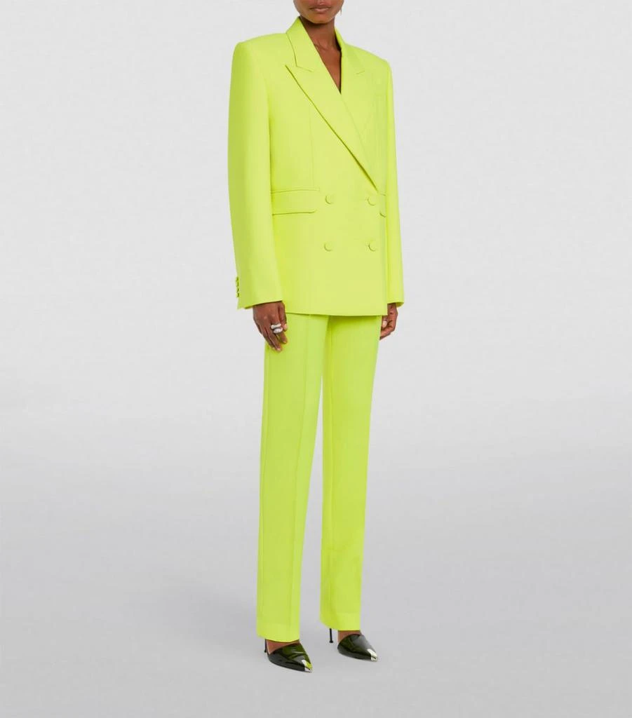 商品Alexander McQueen|Wool-Mohair Double-Breasted Blazer,价格¥25630,第3张图片详细描述