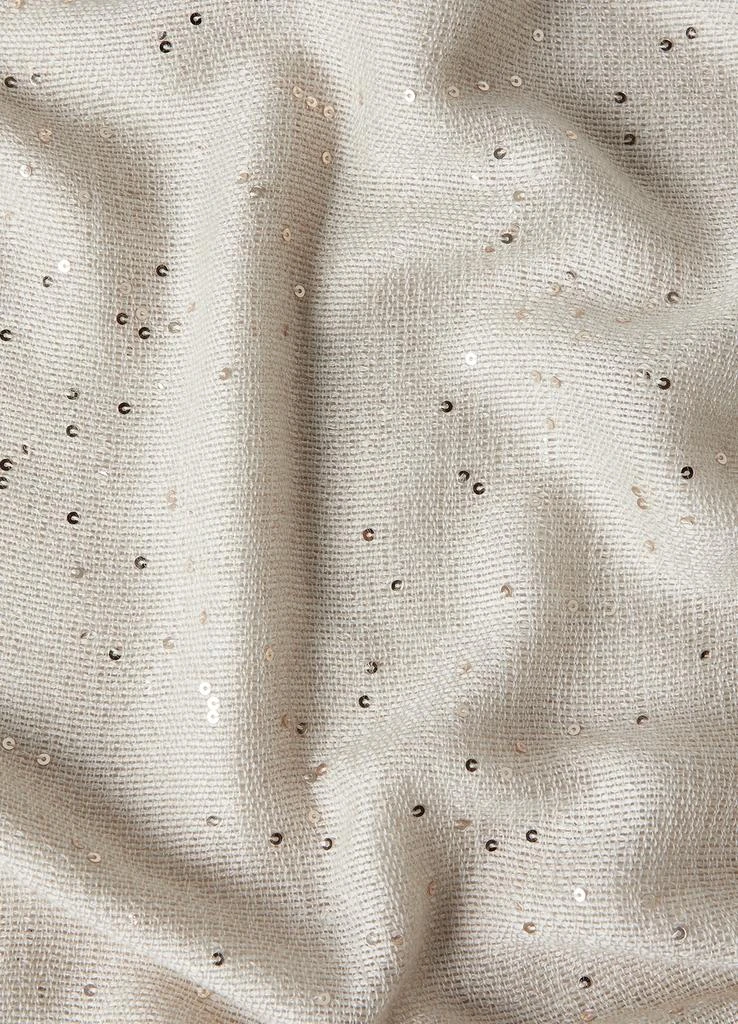 商品Brunello Cucinelli|Diamante 羊绒真丝围巾,价格¥14503,第4张图片详细描述