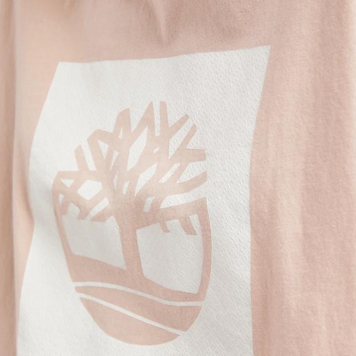 Cropped Logo T-Shirt for Women in Light Pink商品第6张图片规格展示