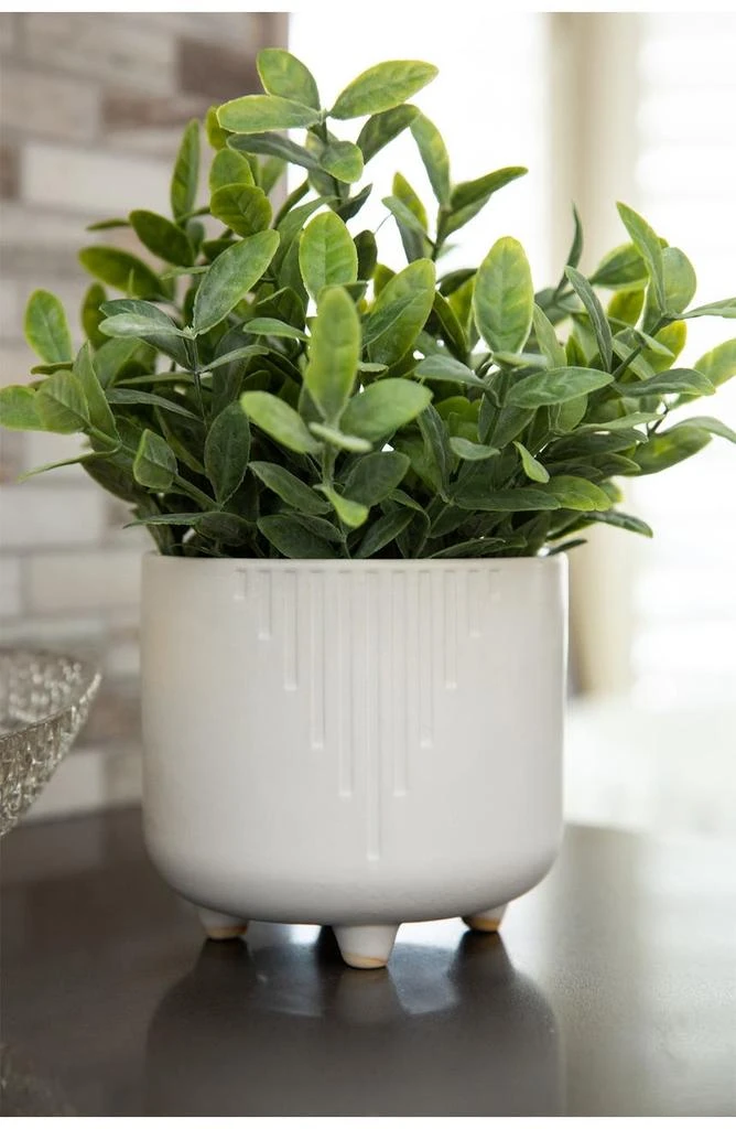 商品FLORA BUNDA|Tea Leaf In White Cascade Footed Pot,价格¥329,第2张图片详细描述