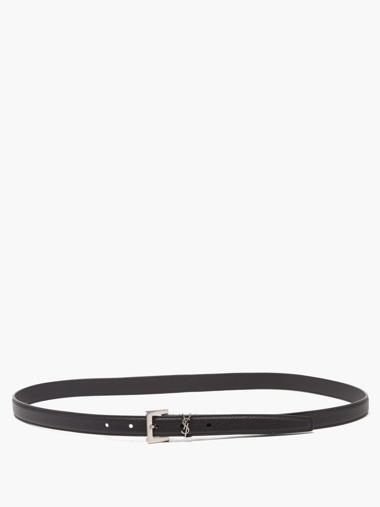 商品Yves Saint Laurent|YSL-plaque grained-leather belt,价格¥2539,第6张图片详细描述