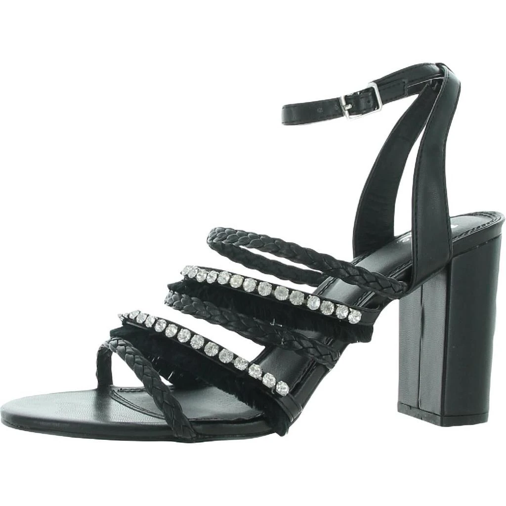 商品Journee Collection|Journee Collection Womens Ziggy Rhinestone Braided Heel Sandals,价格¥70,第1张图片