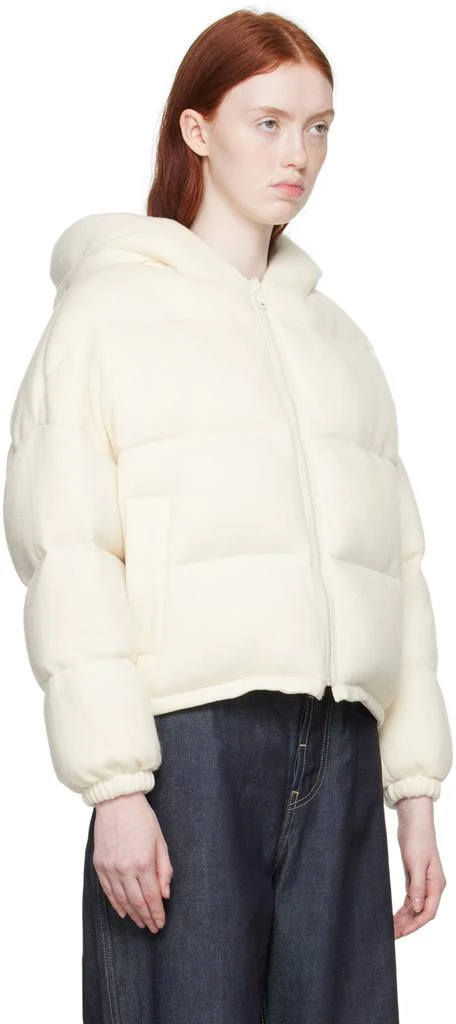 商品Yves Salomon|Off-White Hooded Down Jacket,价格¥4643,第2张图片详细描述