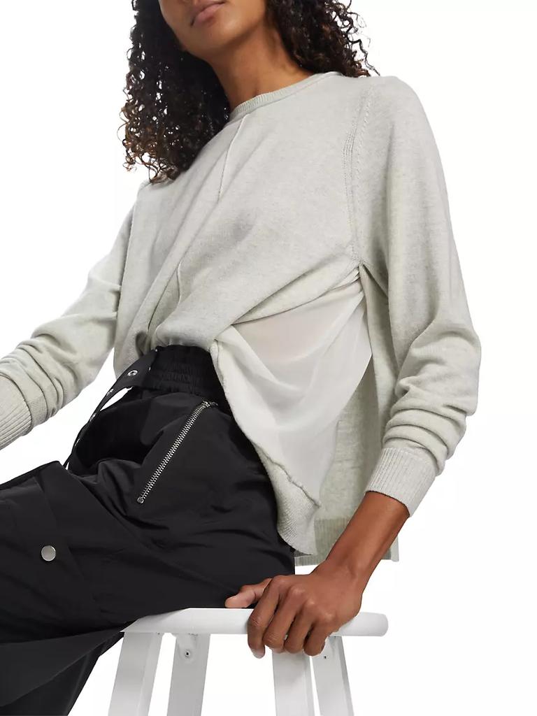 Combination Wool Crewneck Sweater商品第6张图片规格展示