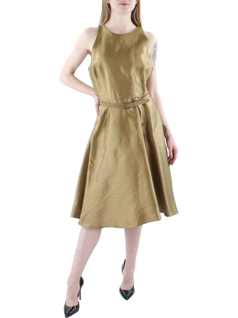 商品Ralph Lauren|Womens Metallic Knee-Length Mini Dress,价格¥954,第1张图片