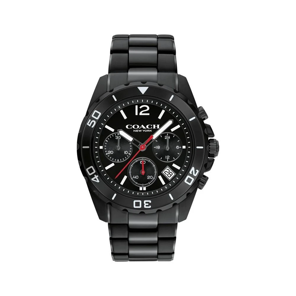 商品Coach|Men's Kent Black Stainless Steel Bracelet Watch 44mm,价格¥1824,第1张图片