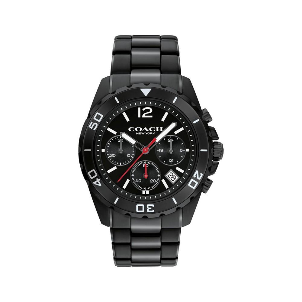 商品Coach|Men's Kent Black Stainless Steel Bracelet Watch 44mm,价格¥1192,第1张图片