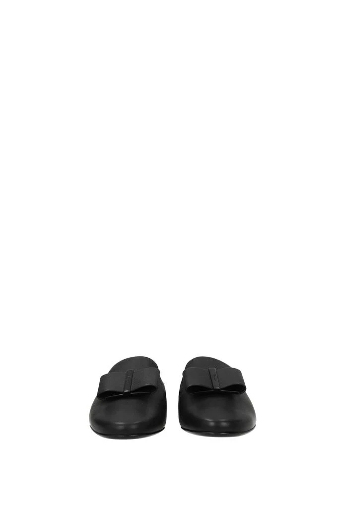 商品Salvatore Ferragamo|Slippers and clogs sciacca Leather Black,价格¥2048,第3张图片详细描述