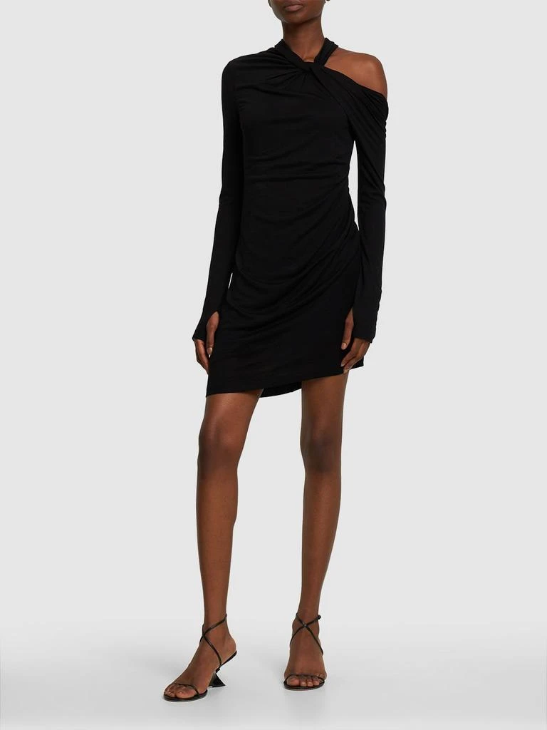 商品Helmut Lang|Viscose Jersey Twist Midi Dress,价格¥2768,第1张图片