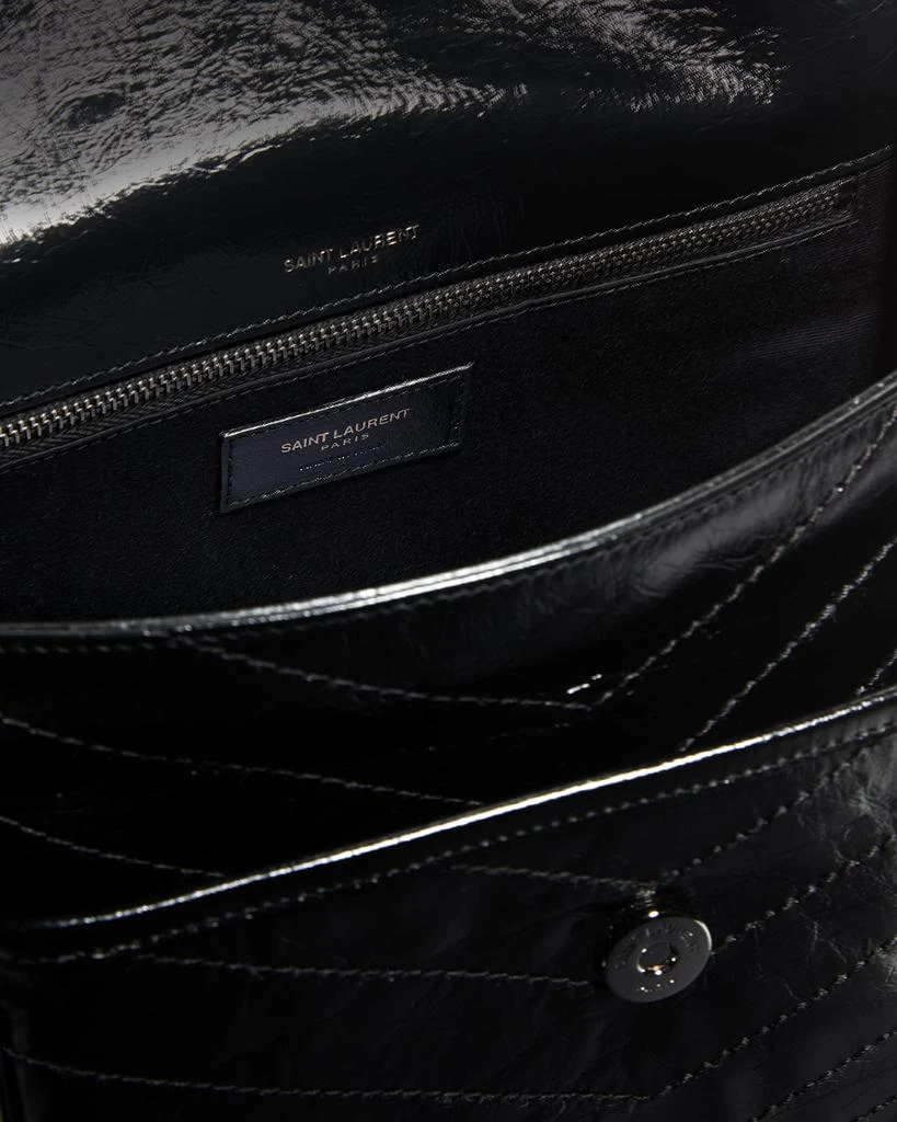 商品Yves Saint Laurent|Niki Medium YSL Crinkled Calf Flap Shoulder Bag,价格¥23635,第3张图片详细描述