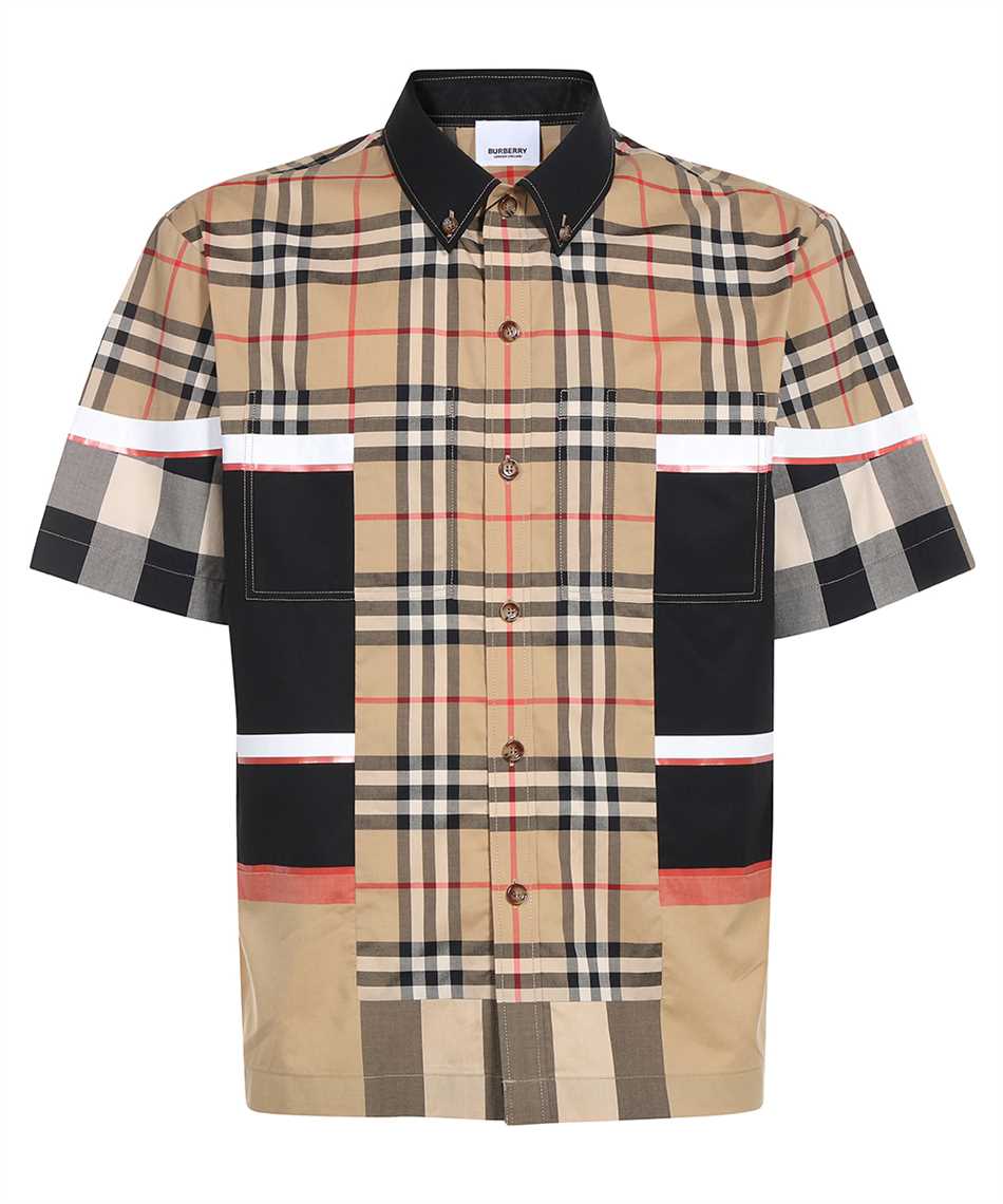 BURBERRY 男士格纹棉质短袖衬衫 8055732商品第1张图片规格展示