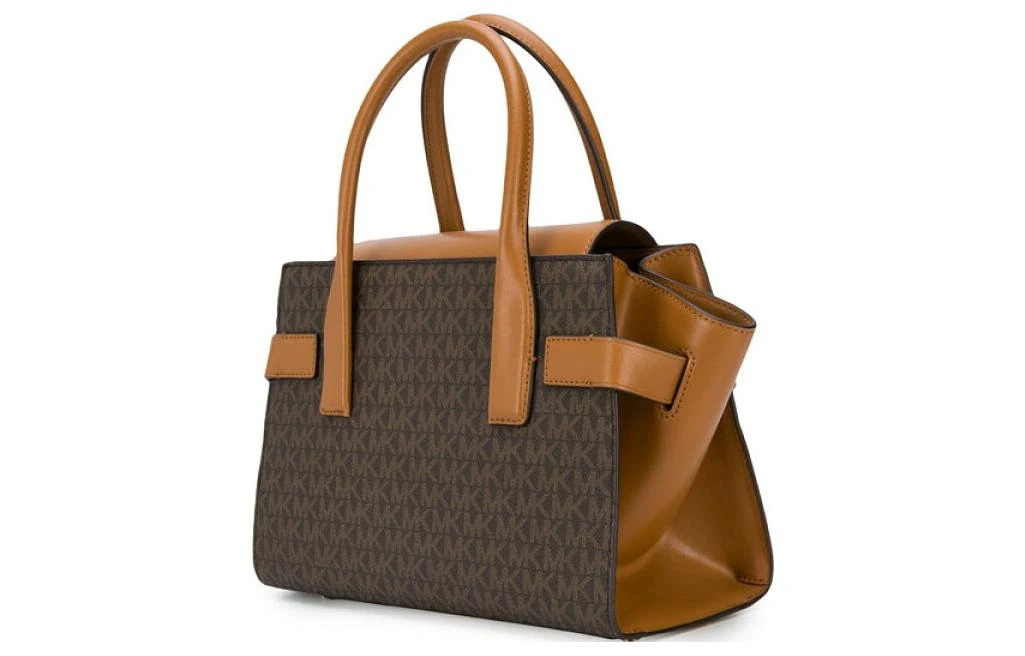 商品[国内直发] Michael Kors|迈克高仕 MK Carmen 通勤时尚经典老花满印拼色 帆布 手提单肩斜挎包 女款 棕拼色,价格¥1670,第3张图片详细描述