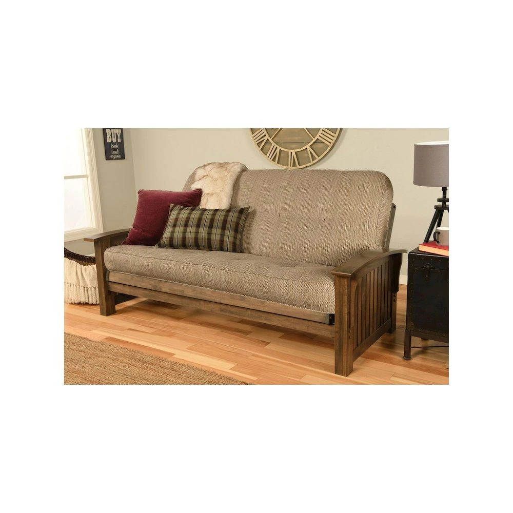 商品Kodiak Furniture|Washington Frame-Rustic Walnut FinishTaxi Woodsmoke Mattress,价格¥7525,第2张图片详细描述