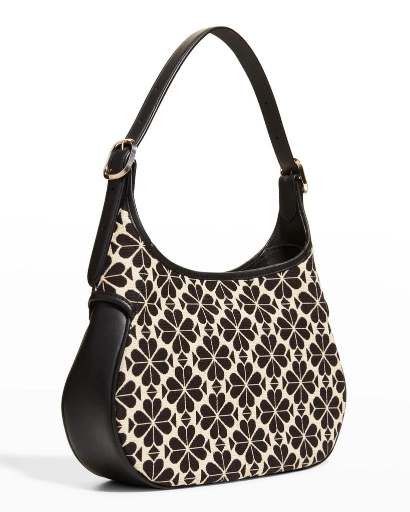 商品Kate Spade|spade flower jacquard stripe hobo bag,价格¥1192,第4张图片详细描述