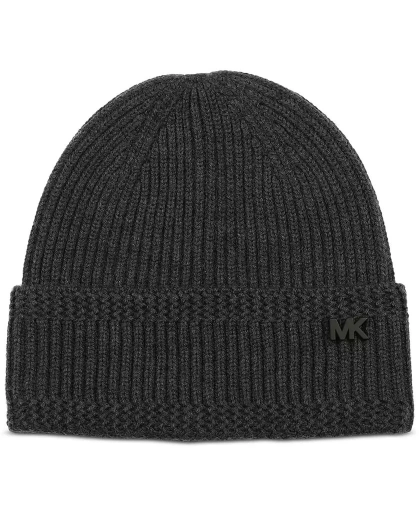 商品Michael Kors|Men's Racked Ribbed Cuffed Logo Hat,价格¥255,第1张图片