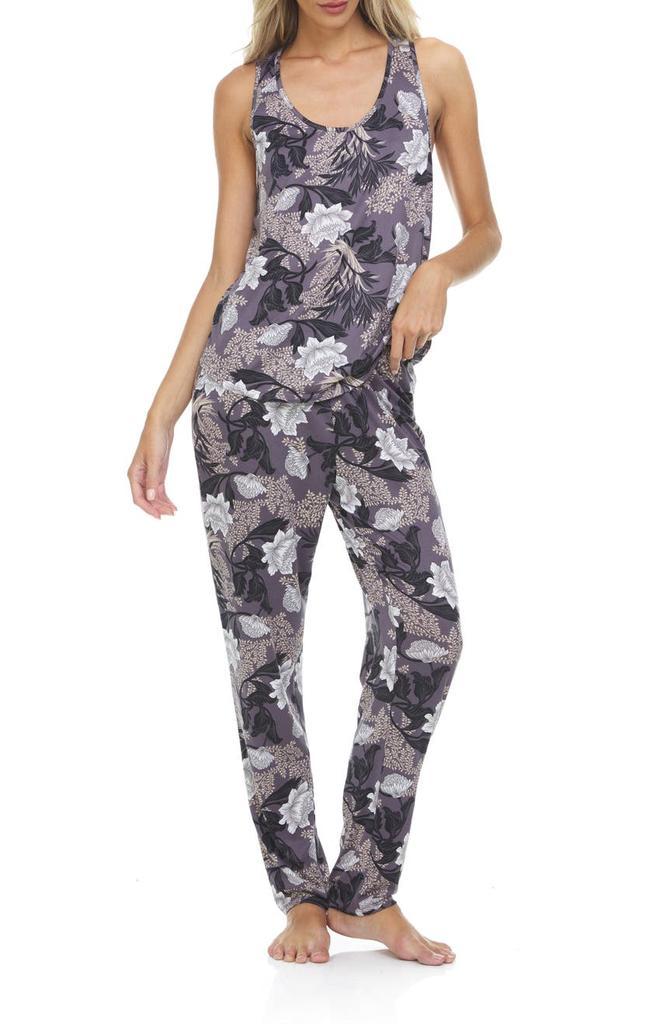 商品Flora Nikrooz|Payton Robe, Tank Top, & Pants Travel 3-Piece Pajama Set,价格¥184,第6张图片详细描述