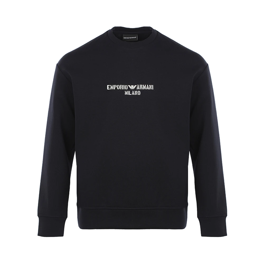 商品Emporio Armani|EMPORIO ARMANI 男深蓝套头卫衣 3L1MFE-1JHSZ-0920,价格¥1213,第1张图片