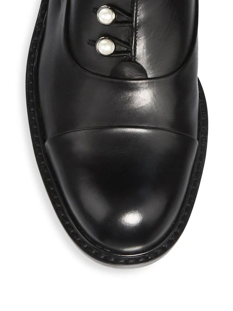 商品Stuart Weitzman|Mrspat Brando Leather Oxfords,价格¥1364,第3张图片详细描述