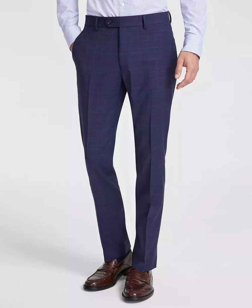 商品Tommy Hilfiger|Men's Modern-Fit Stretch Wool Blend Plaid Suit Pants,价格¥451,第3张图片详细描述