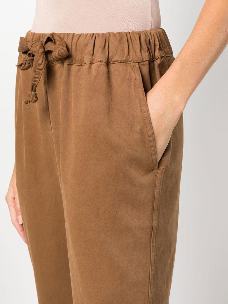 SEMICOUTURE - Cotton Blend Drawstring Trousers商品第3张图片规格展示