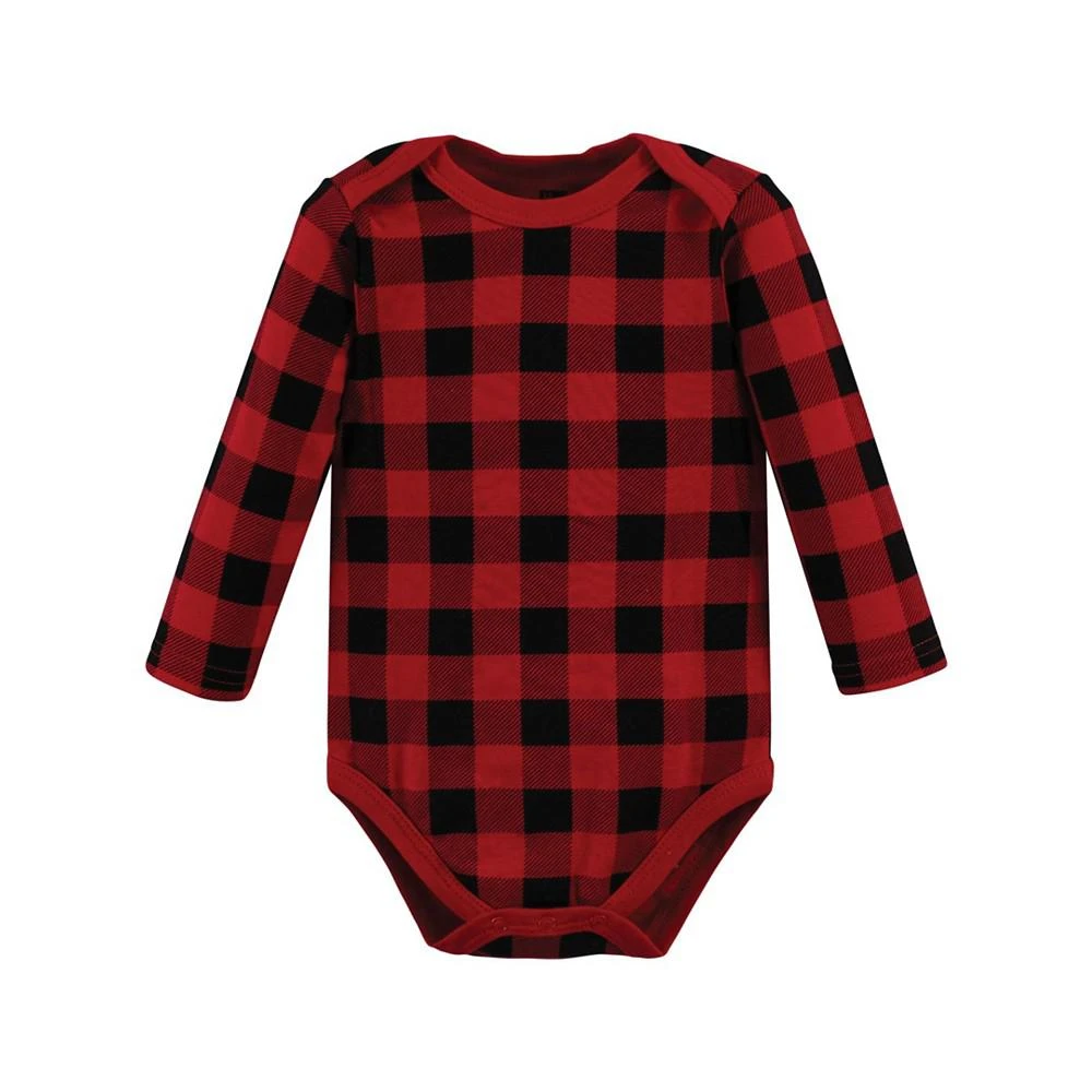 商品Hudson|Baby Girls and Boys Cotton Long-Sleeve Bodysuits, Pack of 3,价格¥105,第5张图片详细描述