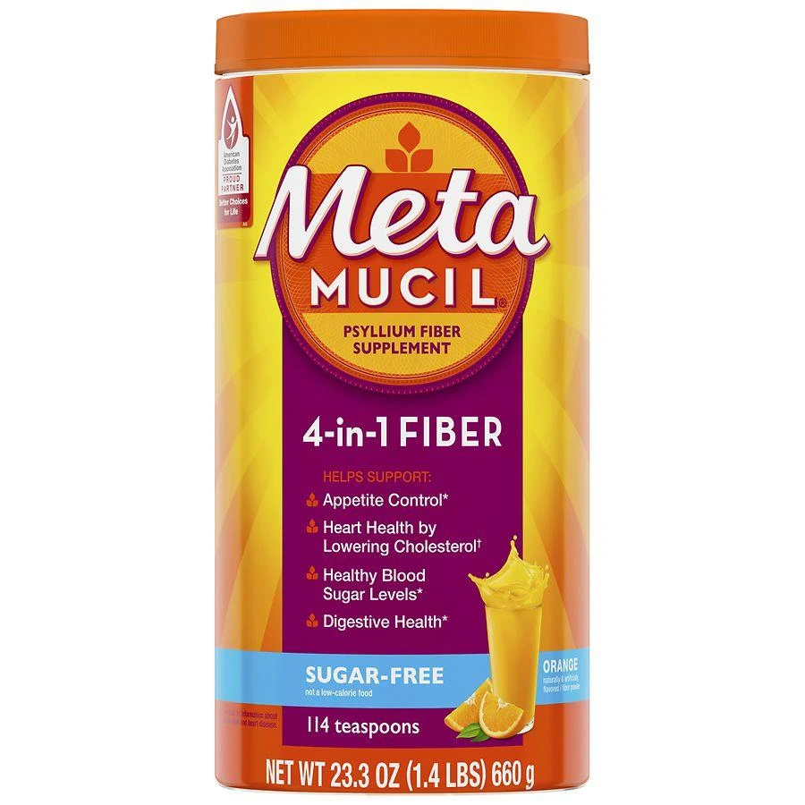 商品Metamucil|美达施膳食纤维素(不含蔗糖)罐装 橙子味 114次,价格¥195,第1张图片