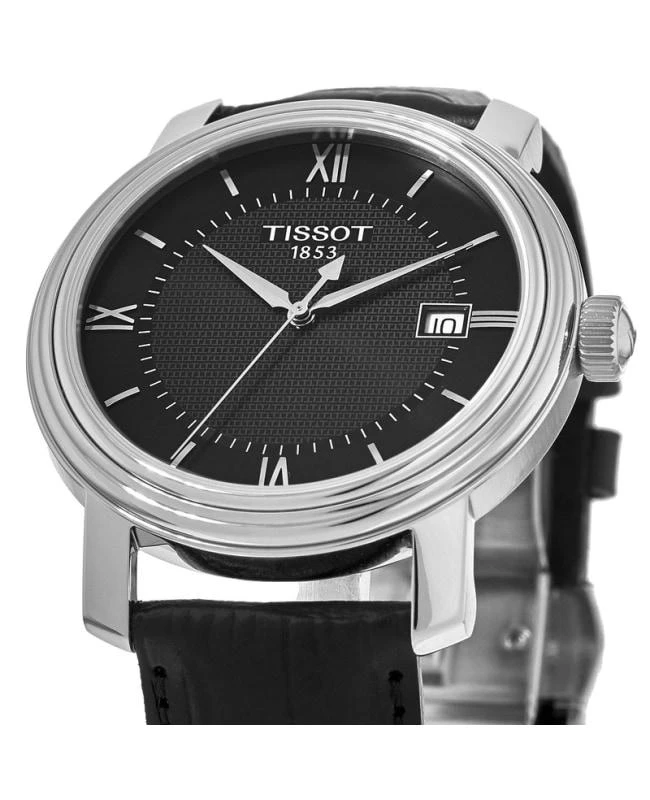 商品Tissot|Tissot Bridgeport Quartz Black Dial Leather Strap Men's Watch T097.410.16.058.00,价格¥2289,第3张图片详细描述