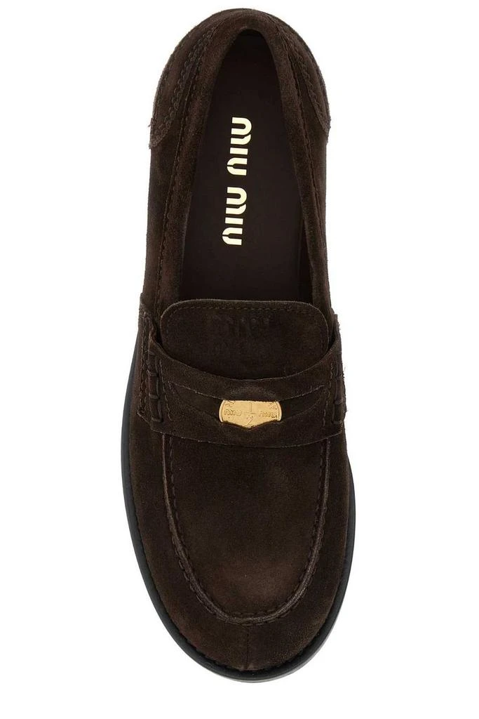 商品Miu Miu|Miu Miu Penny Slip-On Loafers,价格¥5566-¥5593,第3张图片详细描述