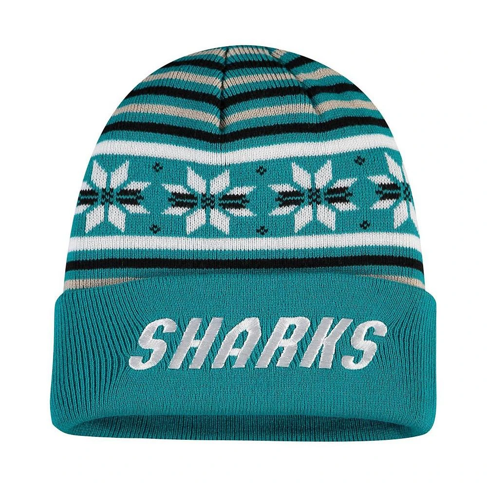 商品Adidas|Men's Teal San Jose Sharks Head Logo Cuffed Knit Hat,价格¥179,第1张图片