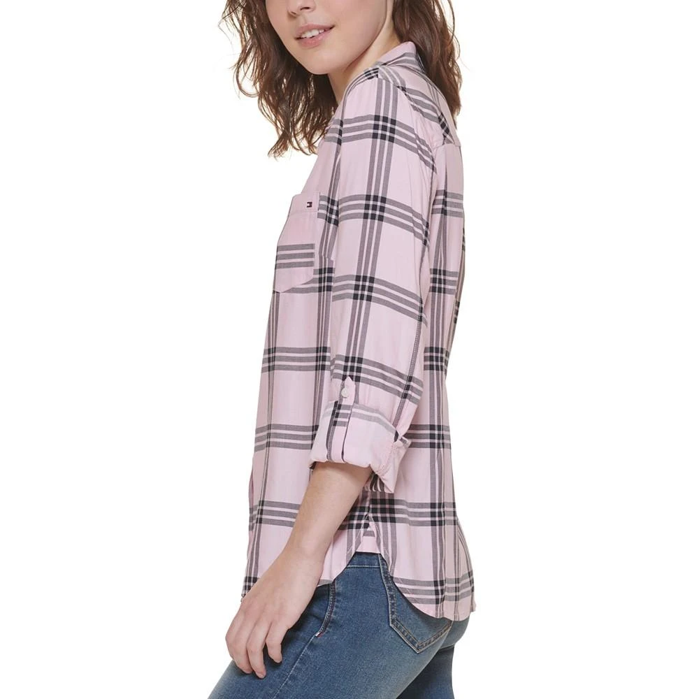 商品Tommy Hilfiger|Plaid Utility Shirt, Created for Macy's,价格¥157,第4张图片详细描述
