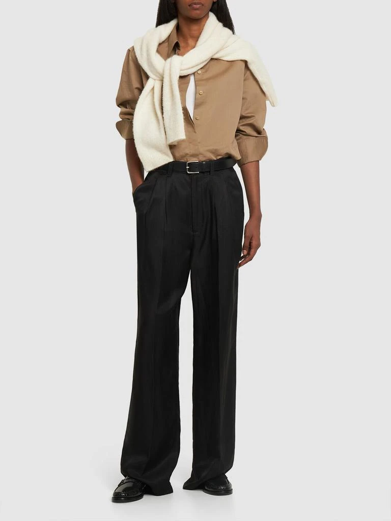 商品ANINE BING|Carrie Wide Linen Blend Pants,价格¥1414,第1张图片