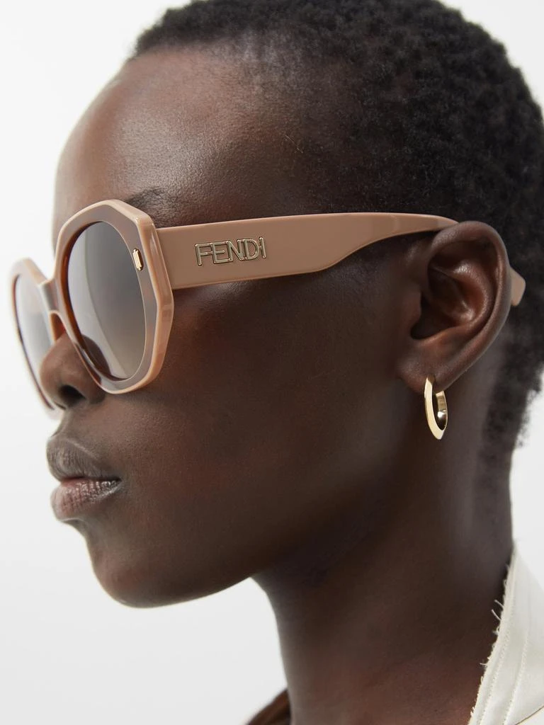 商品Fendi|Oversized round metal sunglasses,价格¥3843,第3张图片详细描述