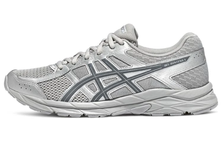 商品[国内直发] Asics|Gel-Contend 4 舒适 运动 网布织物合成革 低帮 训练跑步鞋 男款 灰色,价格¥503,第1张图片