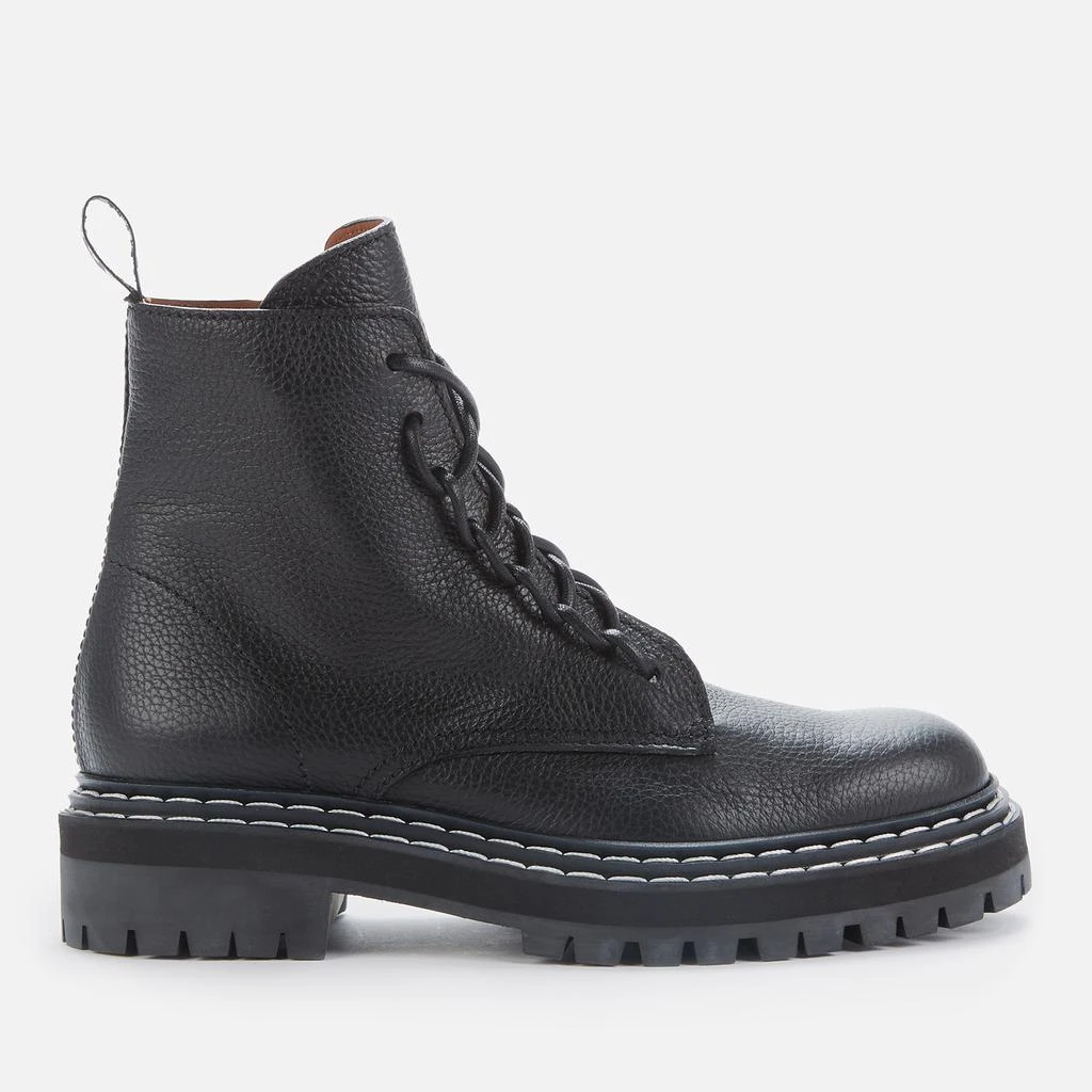 商品Proenza Schouler|Proenza Schouler Women's Lug Sole Leather Combat Boots - Black,价格¥2155,第1张图片