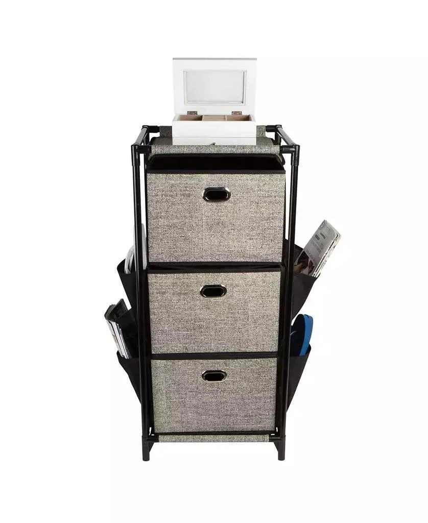 商品Simplify|3 Tier Storage Drawers with Side Pockets,价格¥547,第5张图片详细描述