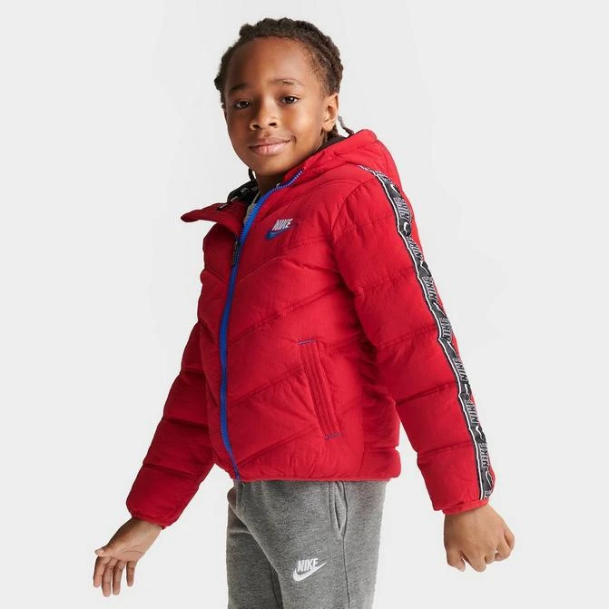 商品NIKE|Little Kids' Nike Futura Taped Puffer Jacket,价格¥225,第1张图片